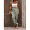 imageMakeMeChic Womens Summer Beach Tropical Printed Pants Hawaiian Palazzo Jogger Pant High Waist TrousersGreen a