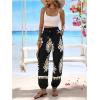 imageMakeMeChic Womens Summer Beach Tropical Printed Pants Hawaiian Palazzo Jogger Pant High Waist TrousersMulticolor C