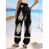 imageMakeMeChic Womens Summer Beach Tropical Printed Pants Hawaiian Palazzo Jogger Pant High Waist TrousersMulticolor C