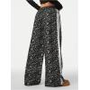 imageMakeMeChic Womens Womens Leopard Pants Side Stripe Cheetah Print Sweatpants Y2K Elastic Waist Straight Leg PantsGrey