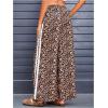 imageMakeMeChic Womens Womens Leopard Pants Side Stripe Cheetah Print Sweatpants Y2K Elastic Waist Straight Leg PantsMulticolor Brown