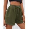 imageMakeMeChic Womens Casual Drawstring Waist Sweat Shorts Running Track ShortsArmy Green
