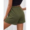 imageMakeMeChic Womens Casual Drawstring Waist Sweat Shorts Running Track ShortsArmy Green