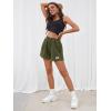imageMakeMeChic Womens Casual Drawstring Waist Sweat Shorts Running Track ShortsArmy Green