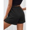 imageMakeMeChic Womens Casual Drawstring Waist Sweat Shorts Running Track ShortsBlack