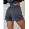 imageMakeMeChic Womens Casual Drawstring Waist Sweat Shorts Running Track ShortsDark Grey