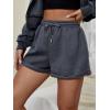 imageMakeMeChic Womens Casual Drawstring Waist Sweat Shorts Running Track ShortsDark Grey