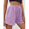 imageMakeMeChic Womens Casual Drawstring Waist Sweat Shorts Running Track ShortsLilac Purple