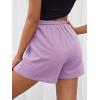 imageMakeMeChic Womens Casual Drawstring Waist Sweat Shorts Running Track ShortsLilac Purple