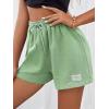 imageMakeMeChic Womens Casual Drawstring Waist Sweat Shorts Running Track ShortsMint Green