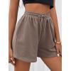 imageMakeMeChic Womens Casual Drawstring Waist Sweat Shorts Running Track ShortsMocha Brown