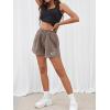 imageMakeMeChic Womens Casual Drawstring Waist Sweat Shorts Running Track ShortsMocha Brown