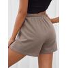 imageMakeMeChic Womens Casual Drawstring Waist Sweat Shorts Running Track ShortsMocha Brown