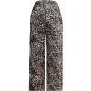 imageMakeMeChic Womens Leopard Print Pants Elastic Waist Lounge Pants Wide Leg Loose Long Pajama PantsKhaki B