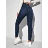 imageMakeMeChic Womens Ripped Skinny Jeans Casual High Waisted Distressed Stretch Denim PantsDark Blue