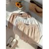 imageMakeMeChic Womens 3 Pack Linen Shorts Summer Comfy Sleep Pajama Boxer ShortsApricot Brown White