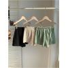 imageMakeMeChic Womens 3 Pack Linen Shorts Summer Comfy Sleep Pajama Boxer ShortsBlack Beige Green