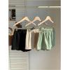 imageMakeMeChic Womens 3 Pack Linen Shorts Summer Comfy Sleep Pajama Boxer ShortsBlack Beige Green