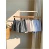imageMakeMeChic Womens 3 Pack Linen Shorts Summer Comfy Sleep Pajama Boxer ShortsBlue Black White