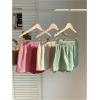imageMakeMeChic Womens 3 Pack Linen Shorts Summer Comfy Sleep Pajama Boxer ShortsBmulticolor