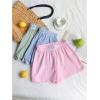 imageMakeMeChic Womens 3 Pack Linen Shorts Summer Comfy Sleep Pajama Boxer ShortsPink Blue Green