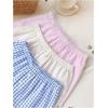 imageMakeMeChic Womens 3 Pack Linen Shorts Summer Comfy Sleep Pajama Boxer ShortsPink Blue White