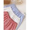 imageMakeMeChic Womens 3 Pack Linen Shorts Summer Comfy Sleep Pajama Boxer ShortsPlaidmulticolor