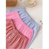 imageMakeMeChic Womens 3 Pack Linen Shorts Summer Comfy Sleep Pajama Boxer ShortsRed Pink Blue