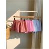 imageMakeMeChic Womens 3 Pack Linen Shorts Summer Comfy Sleep Pajama Boxer ShortsRed Pink Blue