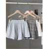 imageMakeMeChic Womens 3 Pack Linen Shorts Summer Comfy Sleep Pajama Boxer ShortsWhiteblackblue