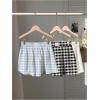 imageMakeMeChic Womens 3 Pack Linen Shorts Summer Comfy Sleep Pajama Boxer ShortsWhiteblackblue