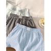 imageMakeMeChic Womens 3 Pack Linen Shorts Summer Comfy Sleep Pajama Boxer ShortsWhiteblackblue