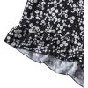 imageMakeMeChic Womens Boho Floral Print Elastic Waist Ruffle Wrap Tie Skorts Skirt SkortsBlack a