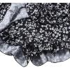 imageMakeMeChic Womens Boho Floral Print Elastic Waist Ruffle Wrap Tie Skorts Skirt SkortsBlack a