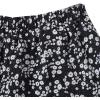 imageMakeMeChic Womens Boho Floral Print Elastic Waist Ruffle Wrap Tie Skorts Skirt SkortsBlack a