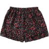imageMakeMeChic Womens Boho Floral Print Elastic Waist Ruffle Wrap Tie Skorts Skirt SkortsBlack and Red