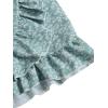 imageMakeMeChic Womens Boho Floral Print Elastic Waist Ruffle Wrap Tie Skorts Skirt SkortsMint Green