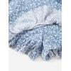 imageMakeMeChic Womens Boho Floral Print Elastic Waist Ruffle Wrap Tie Skorts Skirt SkortsMulti Blue