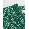 imageMakeMeChic Womens Boho Floral Print Elastic Waist Ruffle Wrap Tie Skorts Skirt SkortsMulti Dark Green