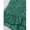 imageMakeMeChic Womens Boho Floral Print Elastic Waist Ruffle Wrap Tie Skorts Skirt SkortsMulti Dark Green