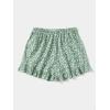 imageMakeMeChic Womens Boho Floral Print Elastic Waist Ruffle Wrap Tie Skorts Skirt SkortsMulti Green