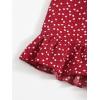 imageMakeMeChic Womens Boho Floral Print Elastic Waist Ruffle Wrap Tie Skorts Skirt SkortsRed