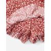 imageMakeMeChic Womens Boho Floral Print Elastic Waist Ruffle Wrap Tie Skorts Skirt SkortsRed and White