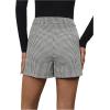 imageMakeMeChic Womens Elegant Plaid Shorts High Waisted Zipper Wide Leg Mini Dressy Work Office Casual ShortsBlack and White