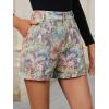 imageMakeMeChic Womens Elegant Plaid Shorts High Waisted Zipper Wide Leg Mini Dressy Work Office Casual ShortsMulticolor