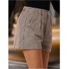 imageMakeMeChic Womens Elegant Plaid Shorts High Waisted Zipper Wide Leg Mini Dressy Work Office Casual ShortsMulticolor a