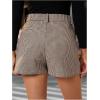 imageMakeMeChic Womens Elegant Plaid Shorts High Waisted Zipper Wide Leg Mini Dressy Work Office Casual ShortsMulticolor a