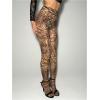 imageMakeMeChic Womens Leopard Print Tights Mesh High Waist Skinny Pants Y2K LeggingsKhaki Leopard