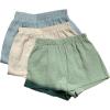 imageMakeMeChic Womens 3 Pack Linen Shorts Summer Comfy Sleep Pajama Boxer ShortsEmulticolor