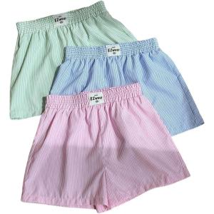 imageMakeMeChic Womens 3 Pack Linen Shorts Summer Comfy Sleep Pajama Boxer ShortsStriped Multi